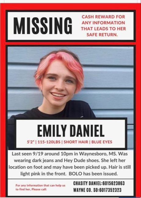 Emily Daniel Missing Person Report